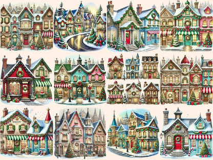 Christmas Towns Clipart Christmas artwork - Wonders Artist