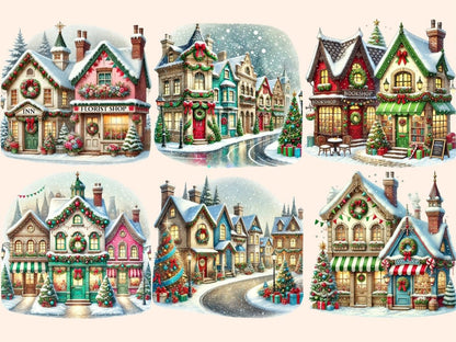 Christmas Towns Clipart Christmas artwork - Wonders Artist