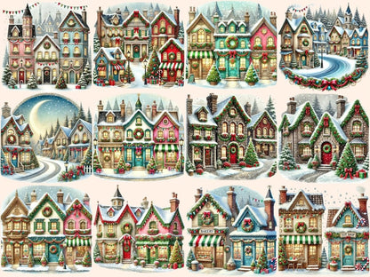Christmas Towns Clipart Christmas artwork - Wonders Artist