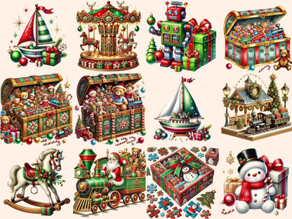 Christmas Toys & Presents (P2) Clipart Christmas Gifts Art - Wonders Artist