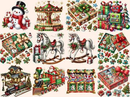 Christmas Toys & Presents (P2) Clipart Christmas Gifts Art - Wonders Artist