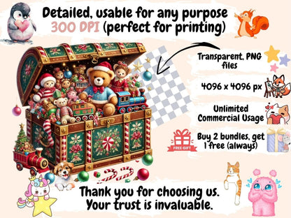 Christmas Toys & Presents (P2) Clipart Christmas Gifts Art - Wonders Artist
