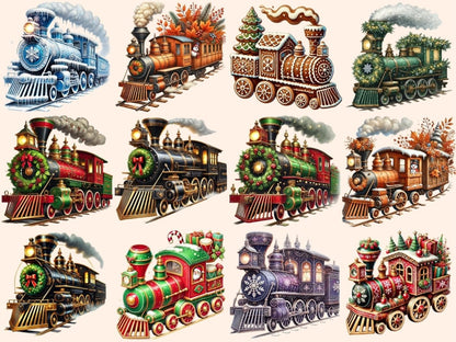 Christmas Trains Clipart Christmas Train Art - Wonders Artist