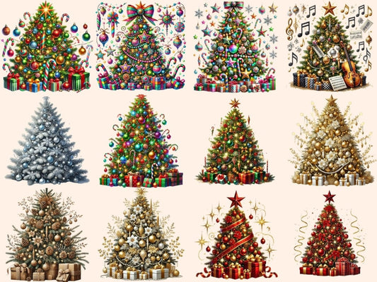 Vánoční stromy Clipart