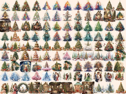 Christmas Trees Watercolor Clipart christmas clipart - Wonders Artist