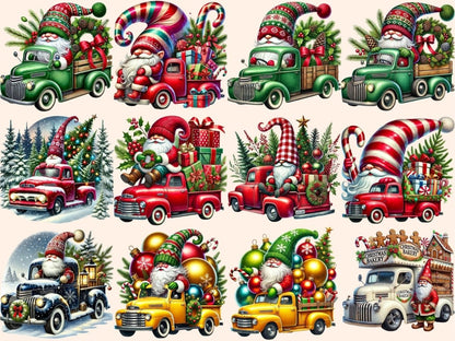 Christmas Truck Gnomes Clipart christmas clipart - Wonders Artist