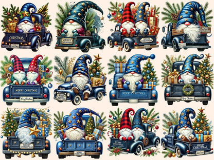 Christmas Truck Gnomes (P2) Clipart christmas clipart - Wonders Artist