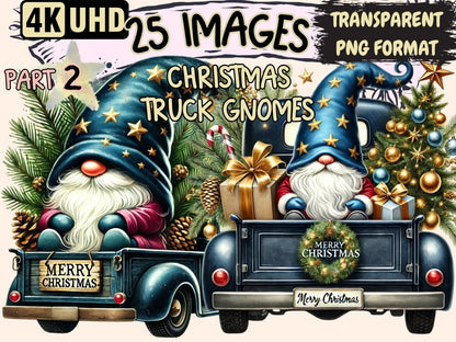 Christmas Truck Gnomes (P2) Clipart christmas clipart - Wonders Artist