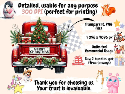 Christmas Trucks (P2) Clipart christmas clipart - Wonders Artist