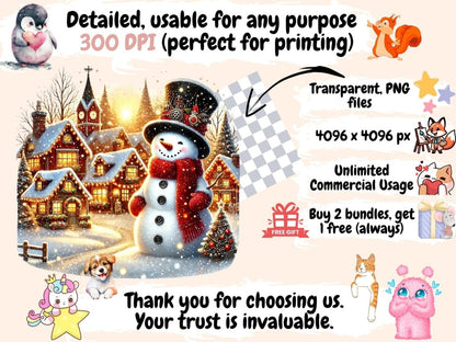 Christmas Villages (P2) Clipart Christmas Scene PNG - Wonders Artist