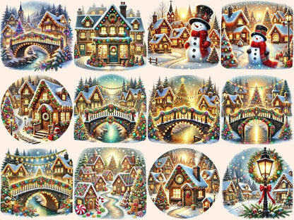 Christmas Villages (P2) Clipart Christmas Scene PNG - Wonders Artist