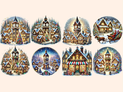 Christmas Villages (P3) Clipart Christmas Scene PNG - Wonders Artist