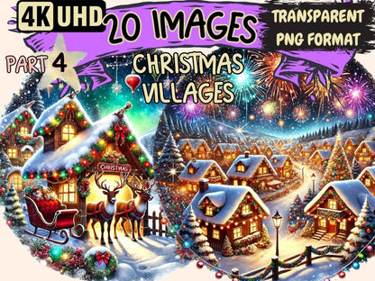 Christmas Villages (P4) Clipart Christmas Scene PNG - Wonders Artist