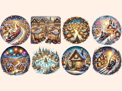 Christmas Villages (P4) Clipart Christmas Scene PNG - Wonders Artist