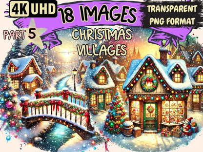 Christmas Villages (P5) Clipart Christmas Scene PNG - Wonders Artist