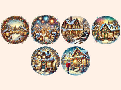 Christmas Villages (P5) Clipart Christmas Scene PNG - Wonders Artist