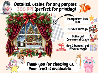 Christmas Windows (P2) Clipart christmas clipart - Wonders Artist
