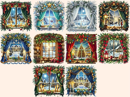 Christmas Windows (P4) Clipart christmas clipart - Wonders Artist