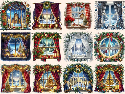 Christmas Windows (P4) Clipart christmas clipart - Wonders Artist