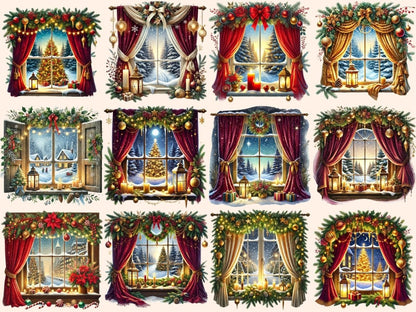 Christmas Windows (P5) Clipart christmas clipart - Wonders Artist