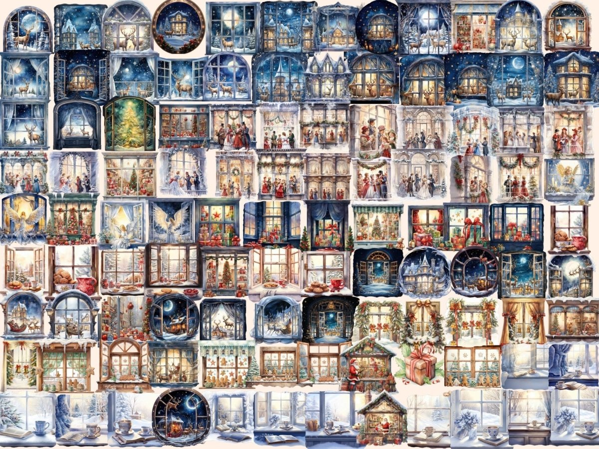 Christmas Windows Watercolor Clipart christmas clipart - Wonders Artist