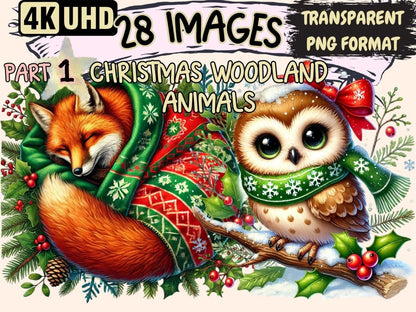 Christmas Woodland Animals Clipart christmas forest png - Wonders Artist