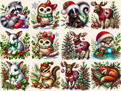 Christmas Woodland Animals Clipart christmas forest png - Wonders Artist