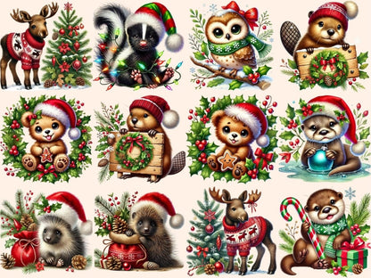 Christmas Woodland Animals Clipart christmas forest png - Wonders Artist