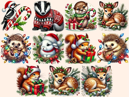 Christmas Woodland Animals (P2) Clipart christmas forest png - Wonders Artist