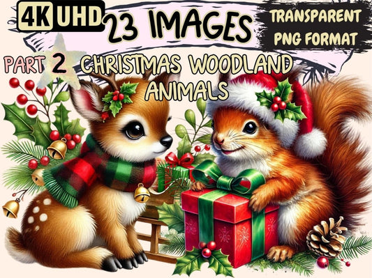 Christmas Woodland Animals (P2) Clipart christmas forest png - Wonders Artist