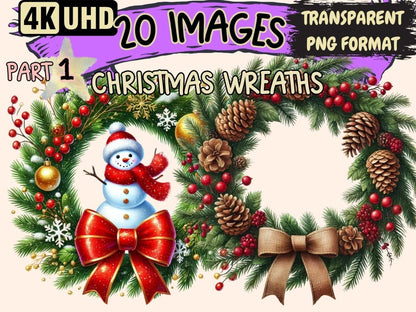 Christmas Wreaths Clipart Christmas clipart - Wonders Artist
