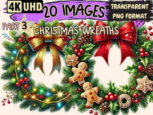 Christmas Wreaths (P3) Clipart christmas clipart - Wonders Artist