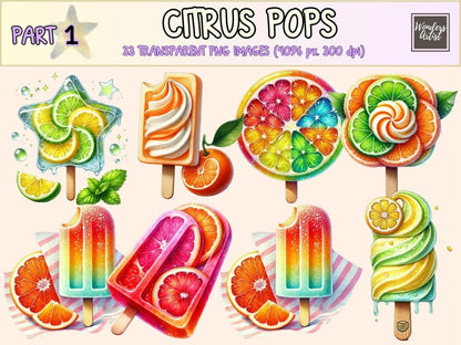 Citrus Pops Clipart citrus clipart citrus grpahics citrus images - WondersArtist