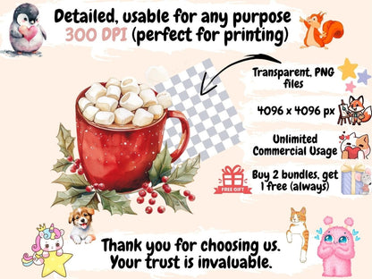 Classic Christmas Watercolor Clipart Christmas Elegance - Wonders Artist