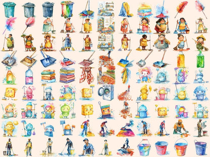 Cleaning Watercolor Clipart clean clipart - Wonders Artist