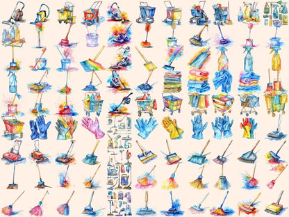 Cleaning Watercolor Clipart clean clipart - Wonders Artist