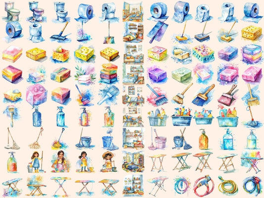 Reiniging waterverflipart