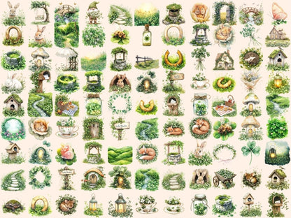 Clover Fields Watercolor Clipart Clover Clipart - Wonders Artist