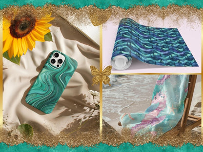 Coastal Haze Seamless Digital Paper Beach Haze Paper - Wonders Artist