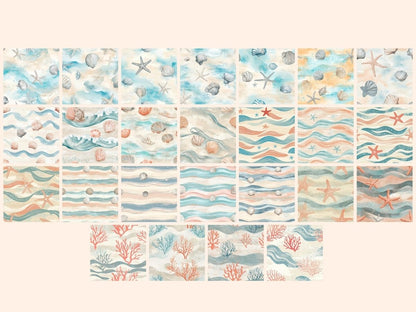 Coastal Haze Seamless Digital Paper Beach Haze Paper - Wonders Artist
