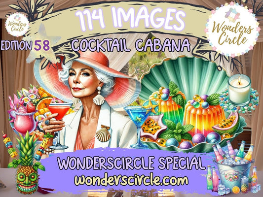Cocktail Cabana Clipart (LIMITED EDITION) all - access - bundle new bundles all new mini - WondersArtist