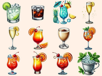 Cocktails (P2) Clipart alcohol clipart - Wonders Artist