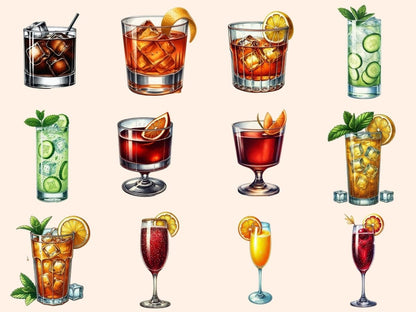 Cocktails (P3) Clipart alcohol clipart - Wonders Artist