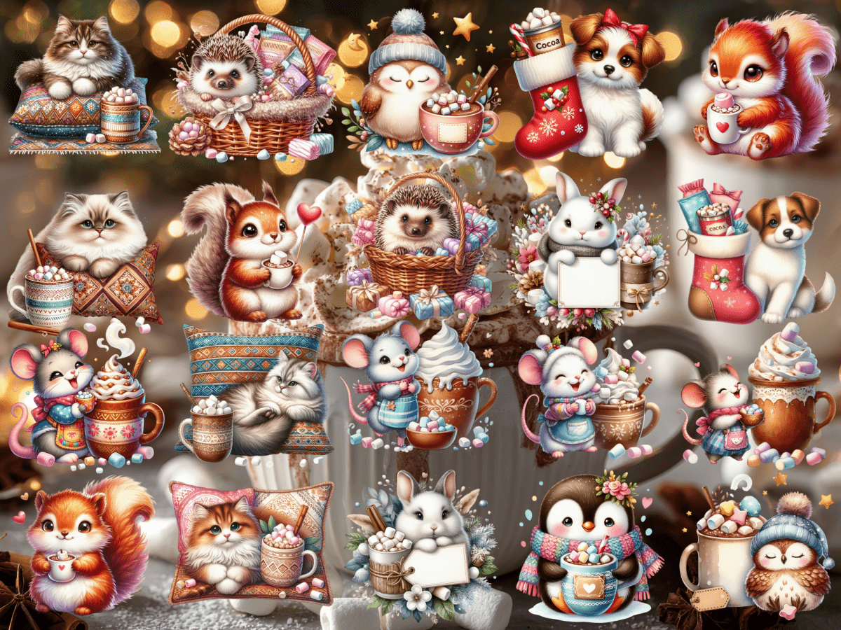 Cocoa & Marshmallows Clipart (LIMITED EDITION) image 2