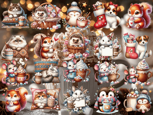 Cocoa & Marshmallows Clipart (LIMITED EDITION)