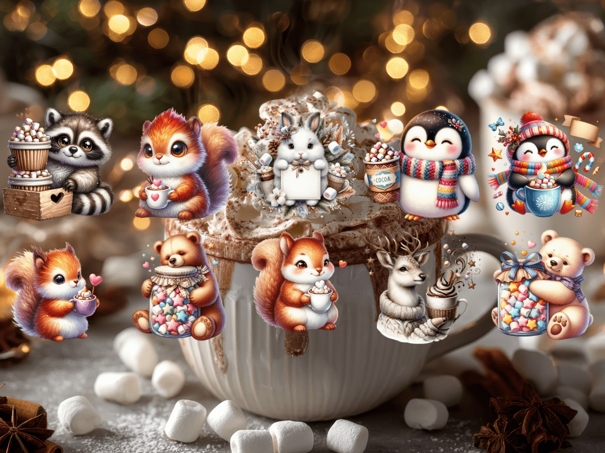 Cocoa & Marshmallows Clipart (LIMITED EDITION) image 6