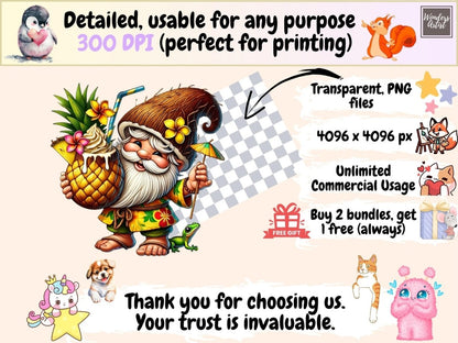 Coconut Gnomes Clipart beach gnome clipart - Wonders Artist