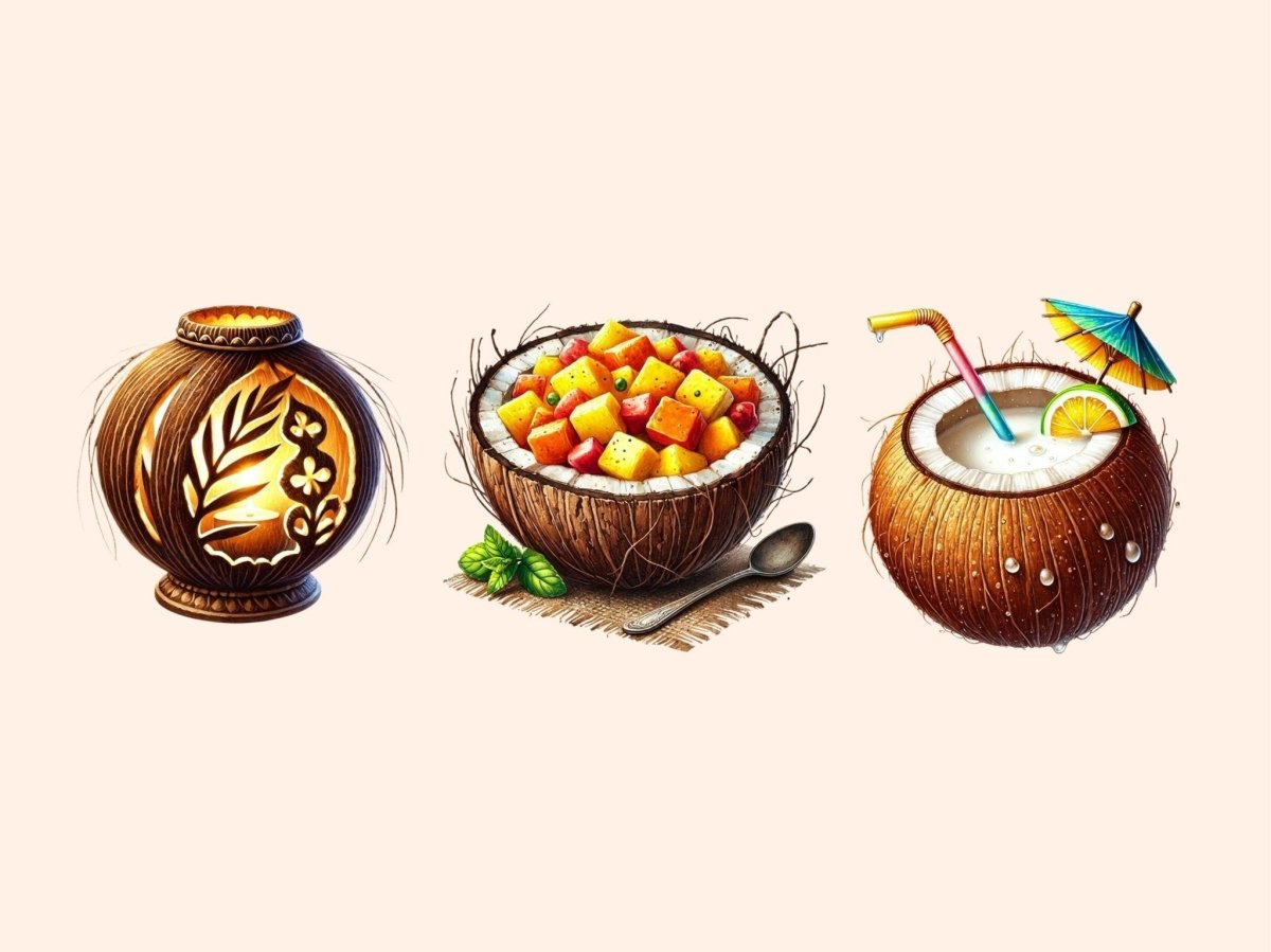 Coconut Shells Clipart beach clipart beach coconut png coconut clipart - WondersArtist