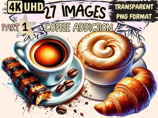 Coffee Addiction (P1) Clipart Caffeine Lover Art - Wonders Artist