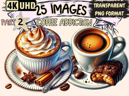 Coffee Addiction (P2) Clipart Caffeine Lover Art - Wonders Artist